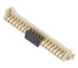 Konektor: na hranu PIN: 20 2,54mm CLIPZIN zlacený SMT na PCB