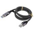 Kabel USB 3.0 RJ45 vidlice,USB A vidlice 2m 1Gbps Økab: 5,6mm