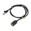 Prodlužka RJ45 F/UTP 5e Cu PVC černá 15m Povrch: zlacený
