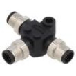 T-kus M12 vidlice x3 kód A-DeviceNet / CANopen PIN: 5 IP68 T