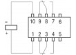 D3006 Relé elektromagnetické DPDT Ucívky:3VDC 0,5A/125VAC 2A/30VDC