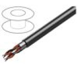 Vodič 2x2x18AWG tienený,fólie Al-PET PVC chromová 300V 152m