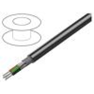 Vodič 4x24AWG RS232,RS423 lanko Cu PVC chromová 30m CPR: Eca
