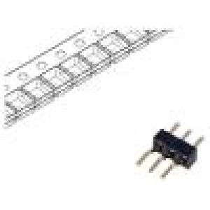 Kolíková lišta kolíkové vidlice PIN: 3 vodorovné 1mm SMT 1x3