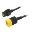 Kabel 3x1,5mm2 3x14AWG IEC C19 zásuvka,IEC C20 vidlice PVC