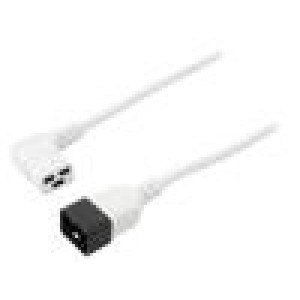 Kabel 3x1,5mm2 IEC C19 úhlová zásuvka,IEC C20 vidlice PVC 3m