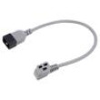 Kabel 3x1,5mm2 IEC C19 úhlová zásuvka,IEC C20 vidlice PVC
