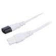 Kabel 2x0,75mm2 IEC C7 zásuvka,IEC C8 vidlice PVC 3m bílá