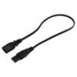 Kabel 2x0,75mm2 IEC C7 zásuvka,IEC C8 vidlice PVC 0,5m černá