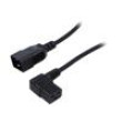 Kabel 3x1,5mm2 IEC C19 úhlová zásuvka,IEC C20 vidlice PVC