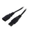 Kabel 2x0,75mm2 IEC C7 zásuvka,IEC C8 vidlice PVC 3m černá