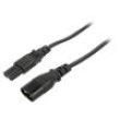 Kabel 2x0,75mm2 IEC C7 zásuvka,IEC C8 vidlice PVC 5m černá