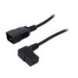 Kabel 3x1,5mm2 IEC C19 úhlová zásuvka,IEC C20 vidlice PVC