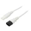 Kabel 2x0,75mm2 IEC C7 zásuvka,IEC C8 vidlice PVC 5m bílá