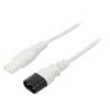 Kabel 2x0,75mm2 IEC C7 zásuvka,IEC C8 vidlice PVC 0,5m bílá