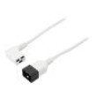 Kabel 3x1,5mm2 IEC C19 úhlová zásuvka,IEC C20 vidlice PVC