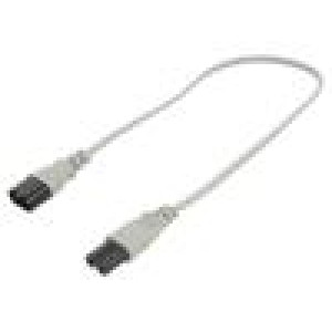 Kabel 2x0,75mm2 IEC C7 zásuvka,IEC C8 vidlice PVC 0,5m šedá