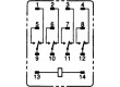 Relé elektromagnetické 4PDT Ucívky:48VAC 5A/220VAC 5A/24VDC