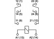 Relé elektromagnetické DPDT Ucívky:12VAC 5A/250VAC 5A/24VDC