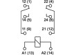Relé elektromagnetické DPDT Ucívky:12VDC 5A/250VAC 5A/24VDC