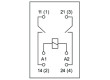Relé elektromagnetické DPST-NO Ucívky:12VDC 25A/400VAC 40A