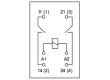 Relé elektromagnetické DPST-NO Ucívky:24VDC 25A/400VAC 40A