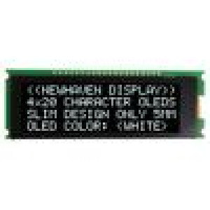 Zobrazovač: OLED alfanumerický 20x4 Rozm: 92x31,5x6,5mm bilá