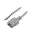 Kabel 3x1,5mm2 IEC C19 zásuvka,vodiče PVC Dél: 1,8m šedá 16A