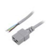 Kabel 3x1,5mm2 IEC C19 zásuvka,vodiče PVC Dél: 5m šedá 16A