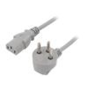 Kabel 3x1mm2 IEC C13 zásuvka,IS1-16P (H) úhlová vidlice PVC
