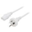 Kabel 3x1mm2 AS/NZS 3112 (I) zástrčka,IEC C13 zásuvka PVC 1m