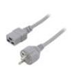 Kabel 3x1mm2 CEE 7/7 (E/F) vidlice,IEC C19 zásuvka PVC 2m