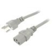 Kabel 3x1mm2 IEC C13 zásuvka,vidlice SEV-1011 (J) PVC 3m