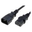 Kabel 3x1mm2 IEC C13 zásuvka,IEC C14 vidlice PVC 1,8m černá