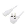 Kabel 3x1mm2 IEC C13 zásuvka,IS1-16P (H) úhlová vidlice PVC