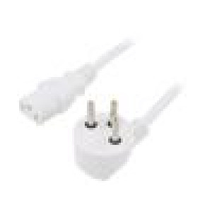 Kabel 3x1mm2 IEC C13 zásuvka,IS1-16P (H) úhlová vidlice PVC