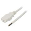Kabel 3x1mm2 IEC C13 zásuvka,vodiče PVC 1m bílá 10A 250V