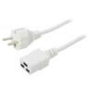 Kabel 3x1mm2 CEE 7/7 (E/F) vidlice,IEC C19 zásuvka PVC 2m