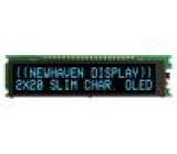 Zobrazovač: OLED alfanumerický 20x2 Rozm: 92x23,3x2,5mm modrá
