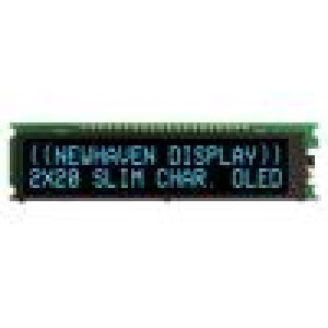 Zobrazovač: OLED alfanumerický 20x2 Rozm: 92x23,3x2,5mm modrá