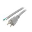 Kabel 3x16AWG NEMA 5-15 (B) vidlice,vodiče PVC 3,5m šedá 13A