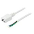 Kabel 3x1,5mm2 IEC C19 zásuvka,vodiče PVC Dél: 1,5m bílá 16A