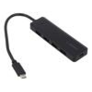 Hub USB USB A zásuvka x4,USB C zásuvka,USB C vidlice USB 3.1