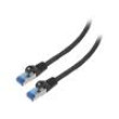 Patch cord S/FTP 6a lanko CCA LSZH černá 1,5m 26AWG Žíly: : 8