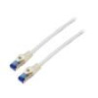 Patch cord S/FTP 6a lanko CCA LSZH bílá 0,25m 26AWG Žíly: : 8