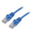 Patch cord U/UTP 5e lanko CCA PVC modrá 0,25m 26AWG Žíly: : 8