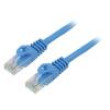 Patch cord U/UTP 6 lanko CCA PVC modrá 0,25m 26AWG Žíly: : 8