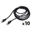 Patch cord U/UTP 6 lanko CCA PVC černá 3m 26AWG Žíly: : 8