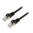 Patch cord F/UTP 6 lanko CCA PVC černá 1m 26AWG Žíly: : 8