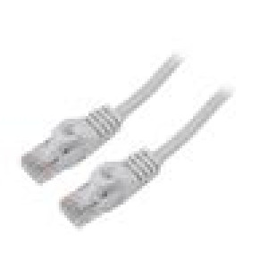 Patch cord U/UTP 6 lanko Cu LSZH šedá 0,5m 26AWG Žíly: : 8
